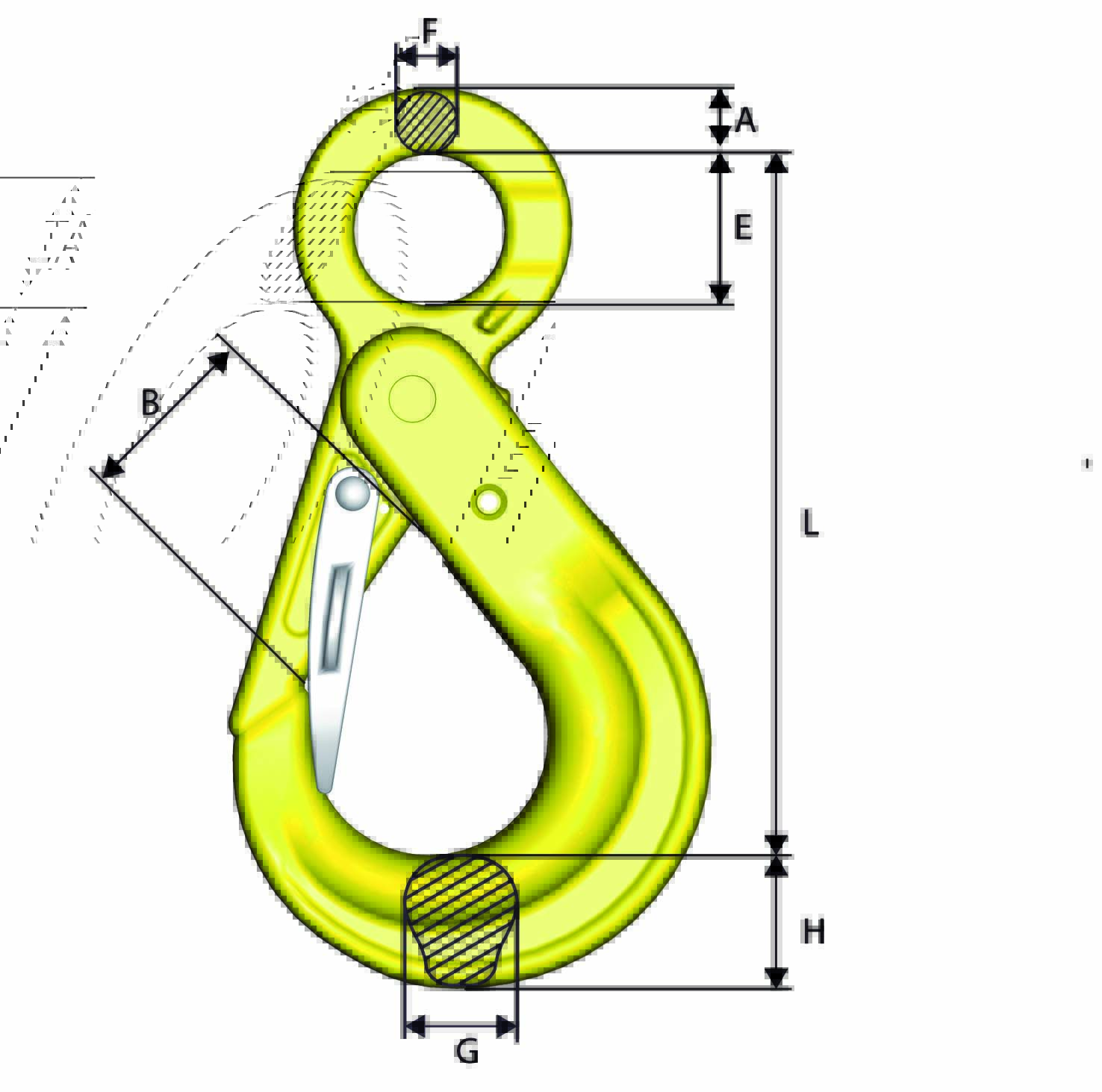 Safety Hook BK & BKLK Offshore with Double Latch Crosby®