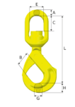 4.5 Ton Crosby Utility Swivel Hook S-3319 for Crane - Boise Rigging Supply